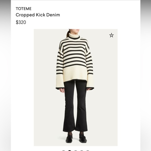 Toteme women’s Cropped Kick denim - Picture 2 of 11